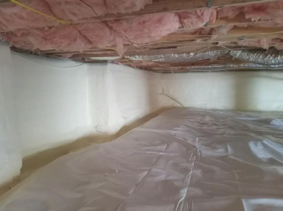 Crawl space encapsulation with closed-cell spray foam for Attic Insulation in North Richland Hills